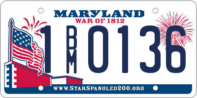 MD license plate 1BM0136