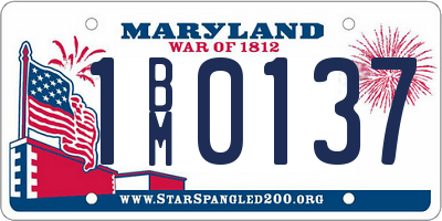 MD license plate 1BM0137