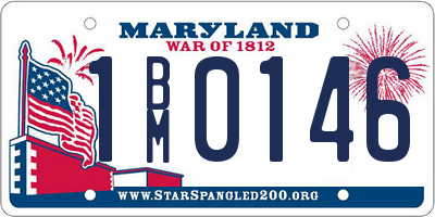 MD license plate 1BM0146