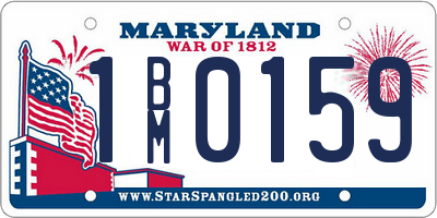 MD license plate 1BM0159