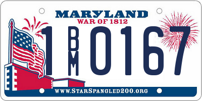 MD license plate 1BM0167