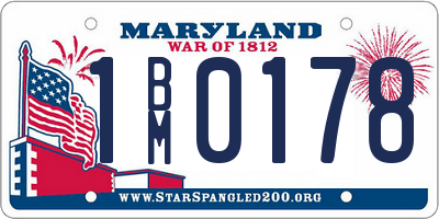 MD license plate 1BM0178