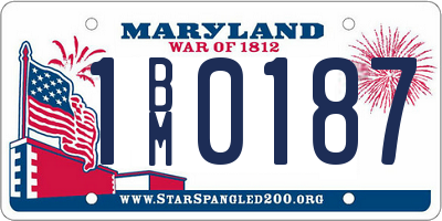 MD license plate 1BM0187