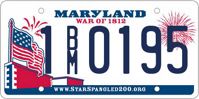 MD license plate 1BM0195
