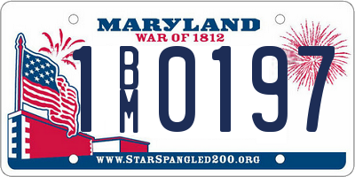MD license plate 1BM0197