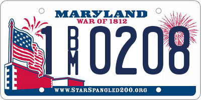 MD license plate 1BM0208