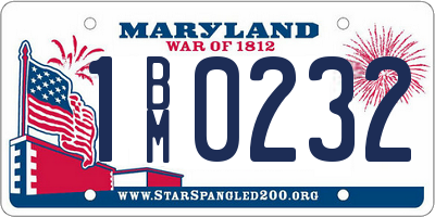 MD license plate 1BM0232