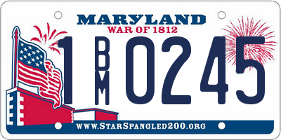 MD license plate 1BM0245