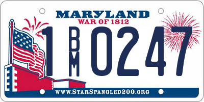 MD license plate 1BM0247