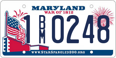 MD license plate 1BM0248