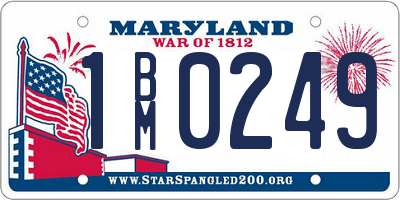 MD license plate 1BM0249