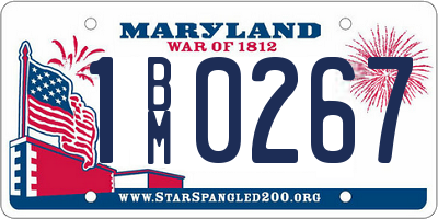 MD license plate 1BM0267