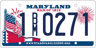 MD license plate 1BM0271