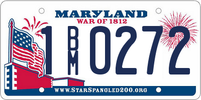 MD license plate 1BM0272