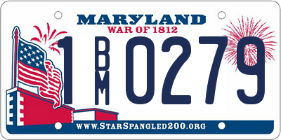 MD license plate 1BM0279