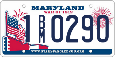 MD license plate 1BM0290