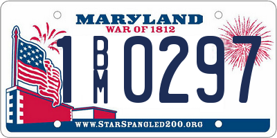MD license plate 1BM0297