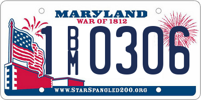 MD license plate 1BM0306
