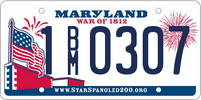 MD license plate 1BM0307