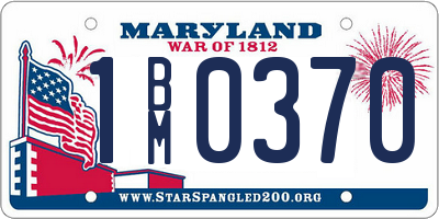 MD license plate 1BM0370