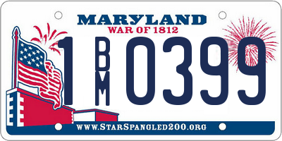 MD license plate 1BM0399