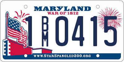 MD license plate 1BM0415