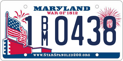 MD license plate 1BM0438