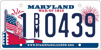MD license plate 1BM0439