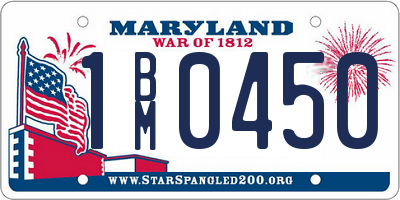 MD license plate 1BM0450