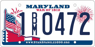 MD license plate 1BM0472