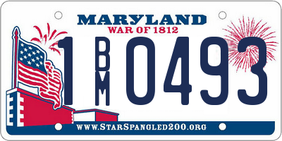 MD license plate 1BM0493