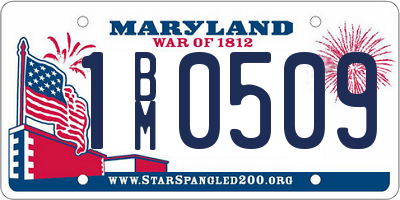 MD license plate 1BM0509