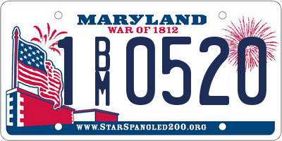 MD license plate 1BM0520