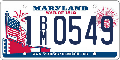MD license plate 1BM0549