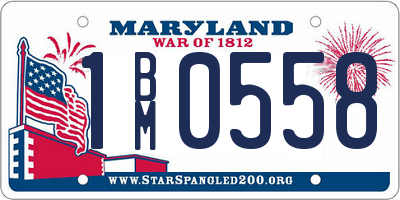MD license plate 1BM0558