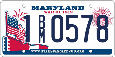 MD license plate 1BM0578