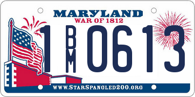 MD license plate 1BM0613