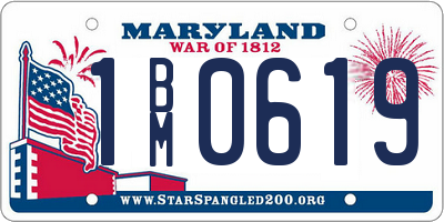 MD license plate 1BM0619