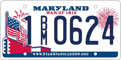 MD license plate 1BM0624