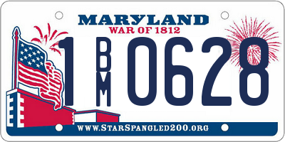 MD license plate 1BM0628