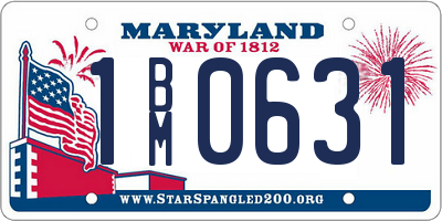 MD license plate 1BM0631