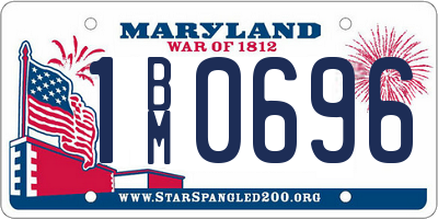 MD license plate 1BM0696