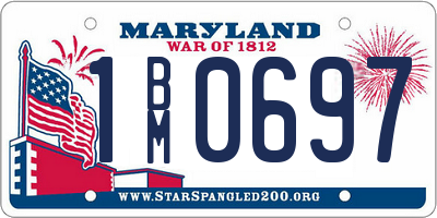 MD license plate 1BM0697