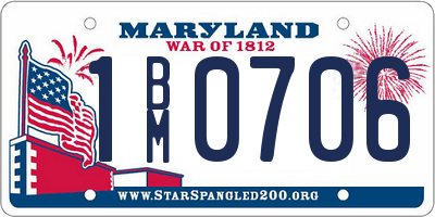 MD license plate 1BM0706