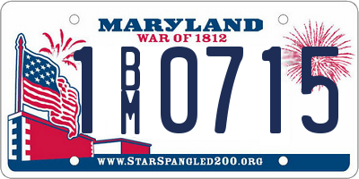 MD license plate 1BM0715