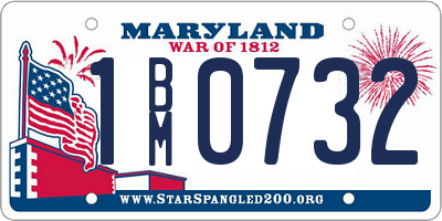 MD license plate 1BM0732