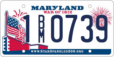 MD license plate 1BM0739