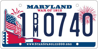 MD license plate 1BM0740