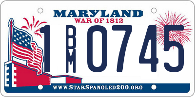 MD license plate 1BM0745