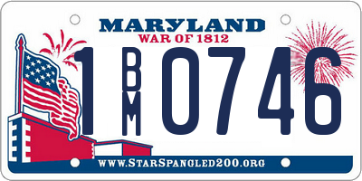 MD license plate 1BM0746